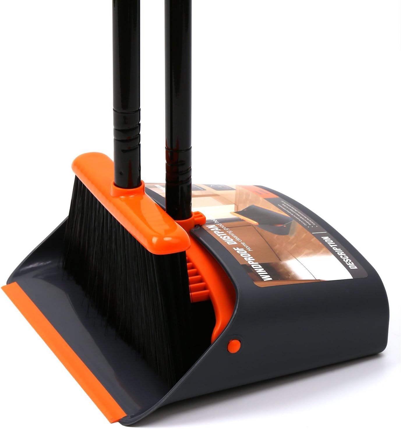 Broom and Dustpan Sets with Long Handle for Home Cleaning