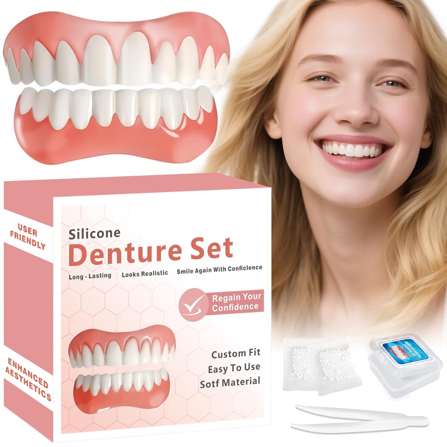 Moldable False Teeth and Temporary Tooth Repair Kits