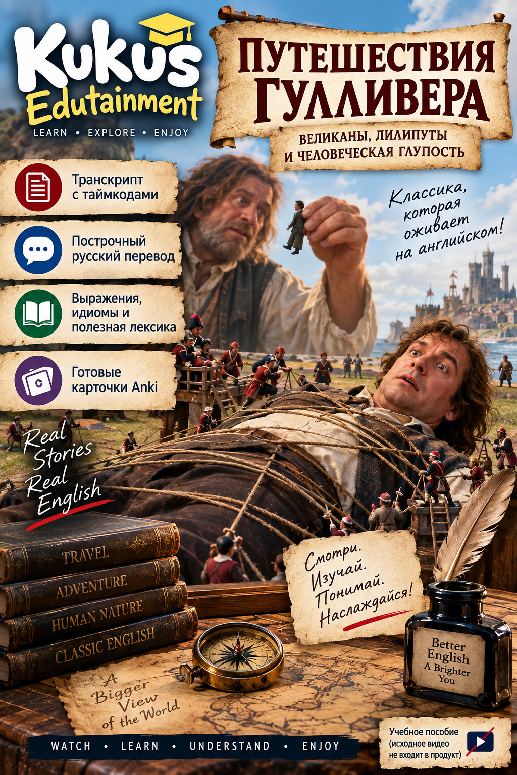 Учебный материал Kukus Edutainment по фильму «Путешествия Гулливера»
